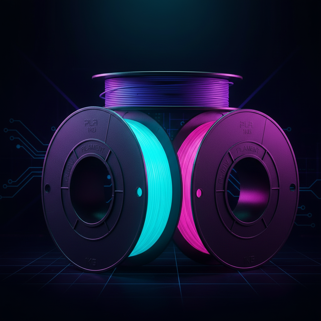 Cyberpunk PLA Filament Spools