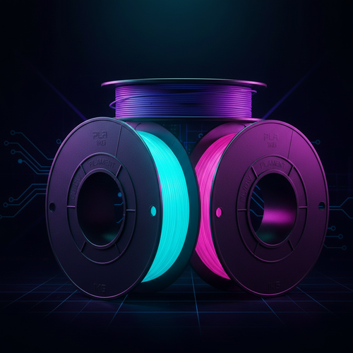 Cyberpunk PLA Filament Spools